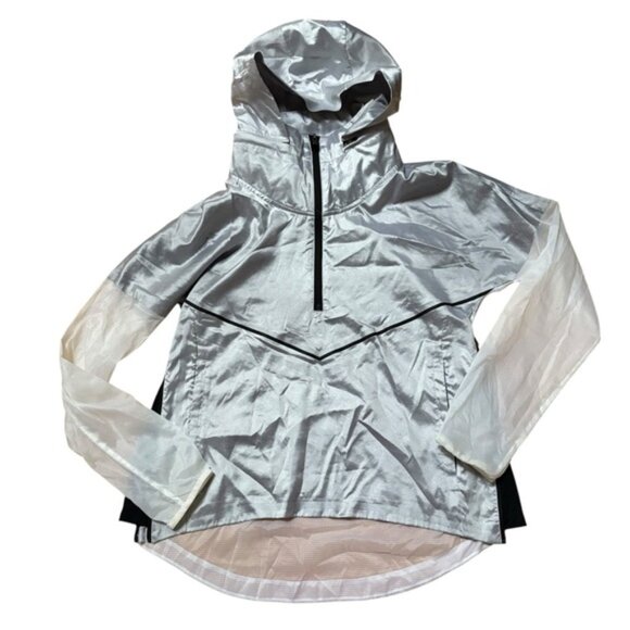 Nike Half Zip Jacket Lightweight Semi Sheer Size Small - Picture 1 of 6